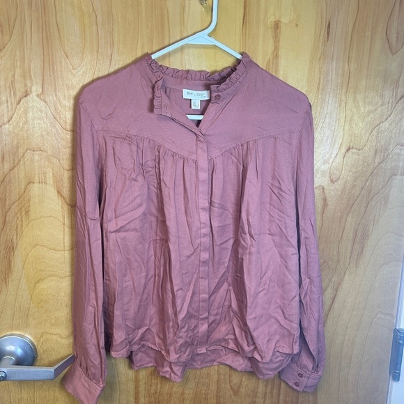 see you soon Tops - Free People Women's Pink Blouse